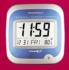 Calendar Thermometer Traceable® Clock